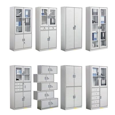 10 Armoire de dossiers pour le bureau Armoire en métal Armoire en fer 2 portes Armoire en acier Armoire en filet