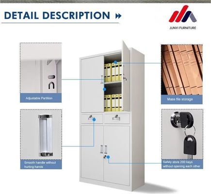 10 Armoire de dossiers pour le bureau Armoire en métal Armoire en fer 2 portes Armoire en acier Armoire en filet