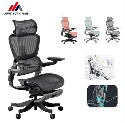 Chaise de bureau pivotante Boss personnalisée avec repose-pieds réglable et appuie-bras en métal en aluminium