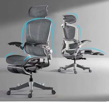 Chaise de bureau pivotante Boss personnalisée avec repose-pieds réglable et appuie-bras en métal en aluminium